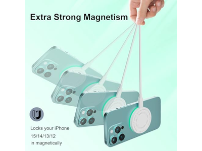 Paquete de 2 cargadores inalámbricos magnéticos de 15 W