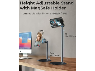 Soporte magnético ajustable para iPhone para soporte de teléfono de escritorio