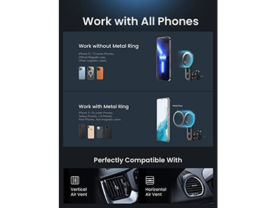 Soporte para teléfono con ventilación de aire Soporte para teléfono celular manos libres para coche