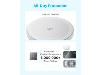 Cargador inalámbrico magnético, certificado Qi2 de 15 W