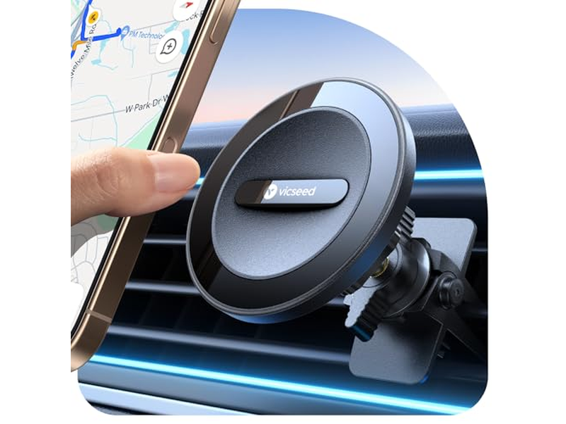 Soporte para teléfono magnético más fuerte negro MagSafe Car Mount