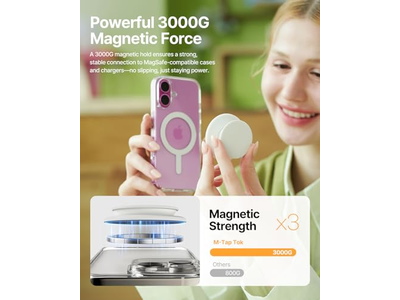 MagSafe - Agarre para teléfono (silicona suave, magnético), color negro