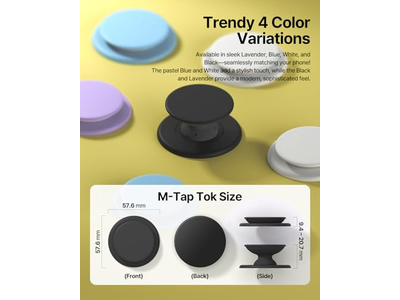 MagSafe - Agarre para teléfono (silicona suave, magnético), color negro