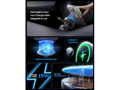 Cargador de montaje para automóvil MagSafe de 15 W