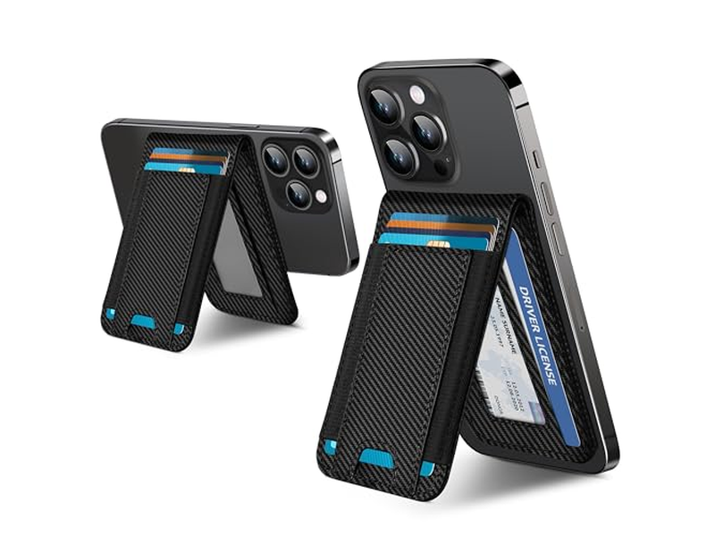 Cartera 2 en 1 con soporte ajustable y ventana de identificación abierta Magnética 9 Ca