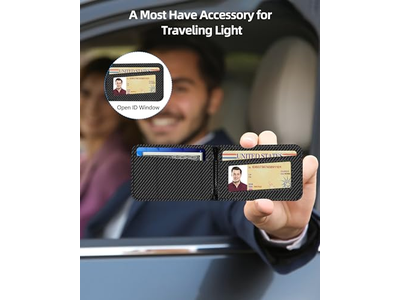 Cartera 2 en 1 con soporte ajustable y ventana de identificación abierta Magnética 9 Ca