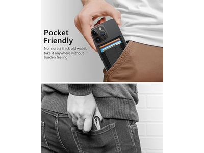 Cartera 2 en 1 con soporte ajustable y ventana de identificación abierta Magnética 9 Ca