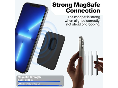 Paquete de 2 carteras magnéticas compatibles con MagSafe para tarjetero de iPhone