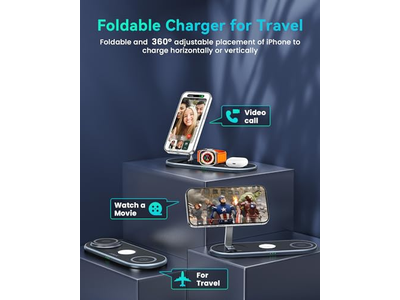 Estación de carga 3 en 1 con cargador Magsafe