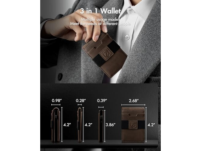 Cartera MagSafe 3 en 1 - Clip delgado para billetes plegable - Tarjetero - Cash Str