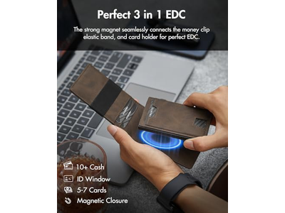 Cartera MagSafe 3 en 1 - Clip delgado para billetes plegable - Tarjetero - Cash Str