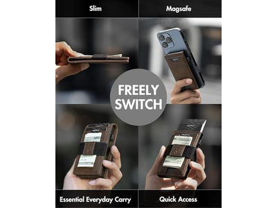 Cartera MagSafe 3 en 1 - Clip delgado para billetes plegable - Tarjetero - Cash Str