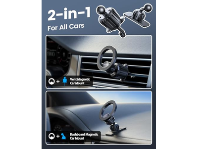 El soporte para teléfono del coche con ventilación para salpicadero de coche se adapta a la funda del teléfono Magsafe