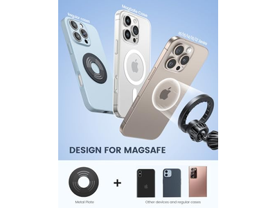 El soporte para teléfono del coche con ventilación para salpicadero de coche se adapta a la funda del teléfono Magsafe