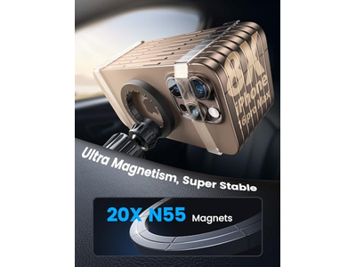 El soporte para teléfono del coche con ventilación para salpicadero de coche se adapta a la funda del teléfono Magsafe