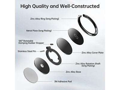 Soporte para anillo de teléfono móvil, anillo de dedo con rotación de 360 grados, Kickstan