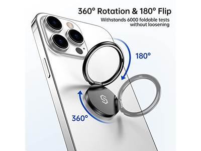 Soporte para anillo de teléfono móvil, anillo de dedo con rotación de 360 grados, Kickstan