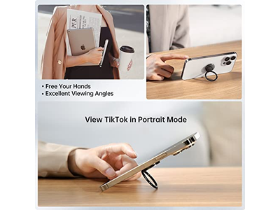 Soporte para anillo de teléfono móvil, anillo de dedo con rotación de 360 grados, Kickstan