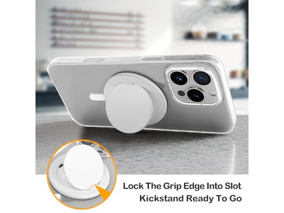 Agarre plegable para MagSafe con soporte para teléfono con cierre magnético