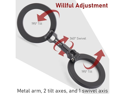 Soporte para teléfono con anillo magnético doble, fijación rápida a cualquier superficie de hierro
