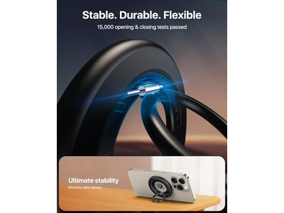 Agarre magnético de doble cara para teléfono MagSafe Strong Ring Holder Blac