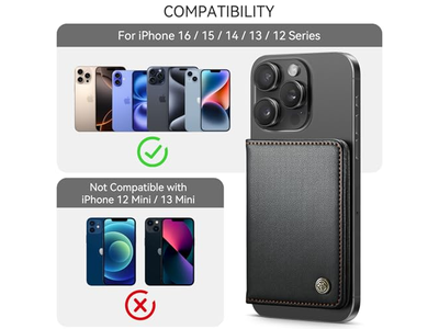 Tarjetero magnético con bloqueo RFID, cartera minimalista de cuero PU para teléfono