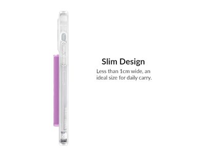 Cartera con tarjetero magnético para iPhone 12-13-14-15 - Púrpura Amatista L