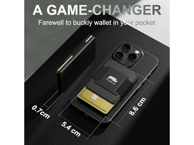 Tarjetero magnético con correa para efectivo para diseño minimalista de la serie iPhone