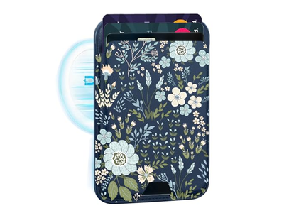 Tarjetero magnético para billetera de teléfono celular, compatible con MagSafe Leathe