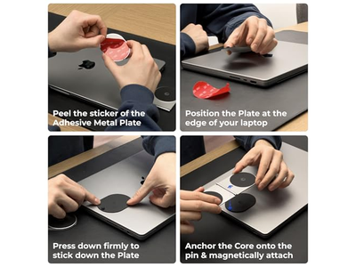 Soporte magnético para teléfono con soporte para computadoras y tabletas