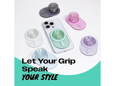 Agarre magnético para teléfono - Lightweig delgado y translúcido compatible con MagSafe