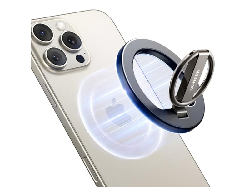 Agarre magnético para teléfono para soporte MagSafe, soporte de anillo fuerte Universal
