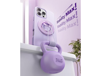 Agarre magnético para teléfono MagSafe con soporte magnético giratorio de dos caras