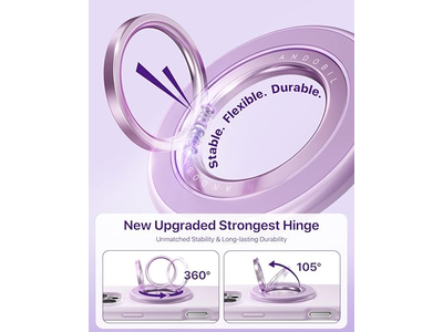 Agarre magnético para teléfono MagSafe con soporte magnético giratorio de dos caras