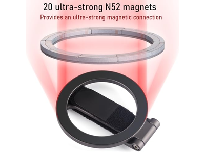 Soporte magnético para teléfono con correa ajustable e imanes fuertes