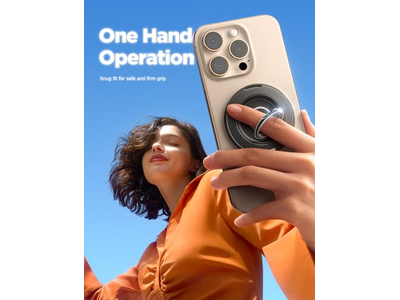 Soporte magnético para teléfono con anillo de rotación de 360 grados para dispositivos MagSafe