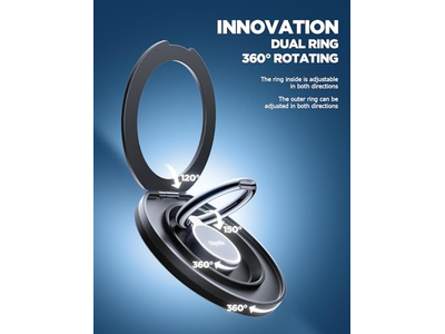 Soporte magnético para teléfono con anillo de rotación de 360 grados para dispositivos MagSafe