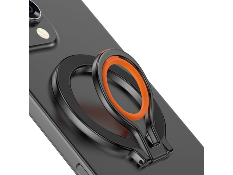 Soporte magnético para teléfono con soporte ajustable y correa para el dedo