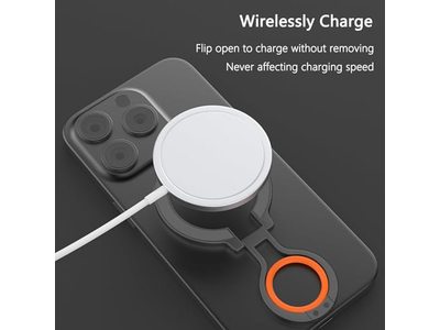 Soporte magnético para teléfono con soporte ajustable y correa para el dedo