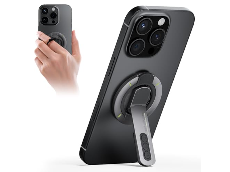 Soporte magnético para teléfono con soporte para anillo de dedo y diseño Fidget