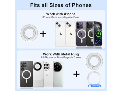 Soporte magnético para teléfono con soporte de dos caras y soporte