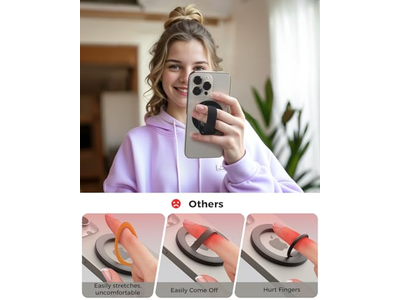 Agarre magnético para teléfono con soporte ajustable para anillo de dedo para MagSafe