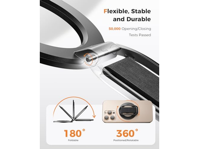 Agarre magnético para teléfono con soporte ajustable para anillo de dedo para MagSafe