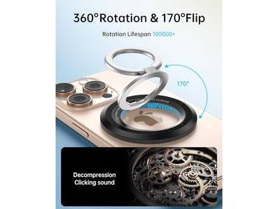 Soporte magnético para teléfono con rotación de 360 grados y agarre de doble cara compatible