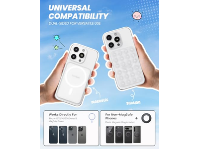 Soporte magnético para teléfono para soporte adhesivo extraíble transparente