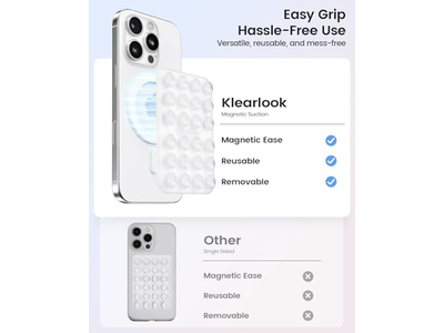 Soporte magnético para teléfono para soporte adhesivo extraíble transparente