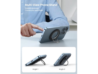 Anillo magnético para teléfono MagSafe: imán fuerte y agarre con rotación de 360 grados