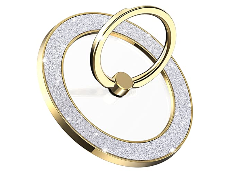 Soporte magnético para anillo de teléfono y agarre compatible con carga inalámbrica