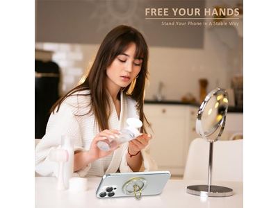 Soporte magnético para anillo de teléfono y agarre compatible con carga inalámbrica