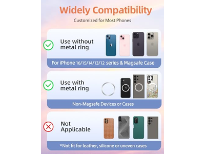 Soporte magnético para anillo de teléfono compatible con MagSafe